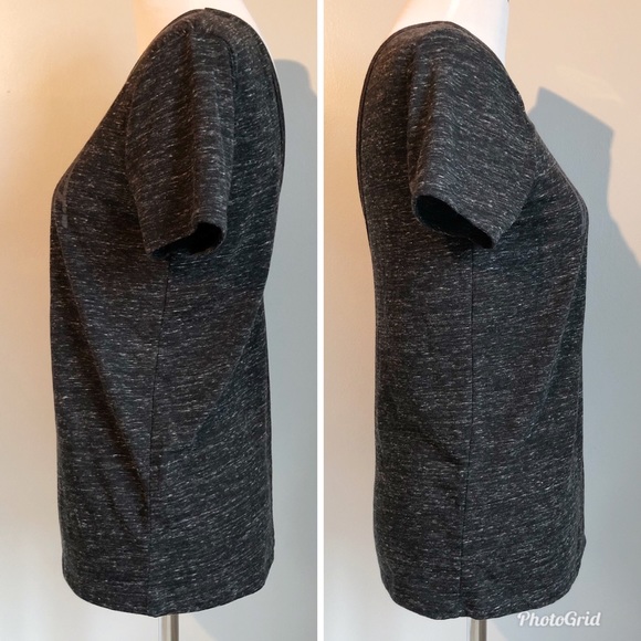 Victoria Sport Black Grey Marled Scoop Back Tee, size Small - Picture 2 of 8